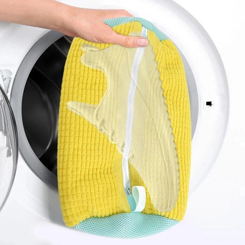 Cotton Washing Shoe Bag Set - Durable Laundry Organizer with Fluffy Fibers for Easy Dirt Removal and Anti-Deformation Protection