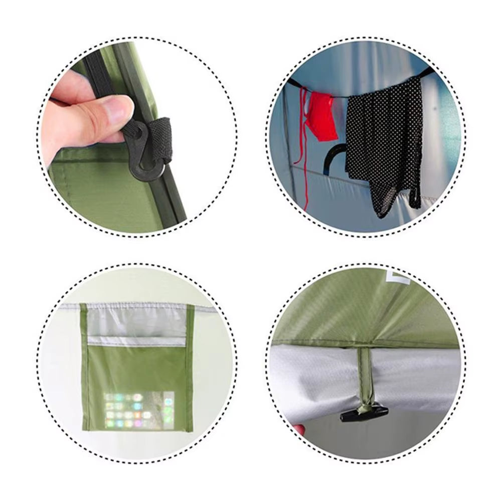 Portable Pop-Up Privacy Shower Tent Spacious Changing Room for Camping Fishing Hiking Beach Outdoor Toilet Shower Bathroom