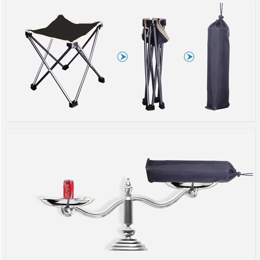 Ultralight Portable Camp Stool Outdoor Folding Chair Oxford Cloth BBQ Camping Fishing Hiking Folding Camping Stool Seat