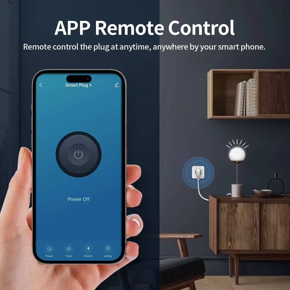 TNCE TUYA Smart Plug Wifi/Zigbee Socket EU 16A/20A with Power Monitor Timing Function Voice Control Works with Alexa Googlehome