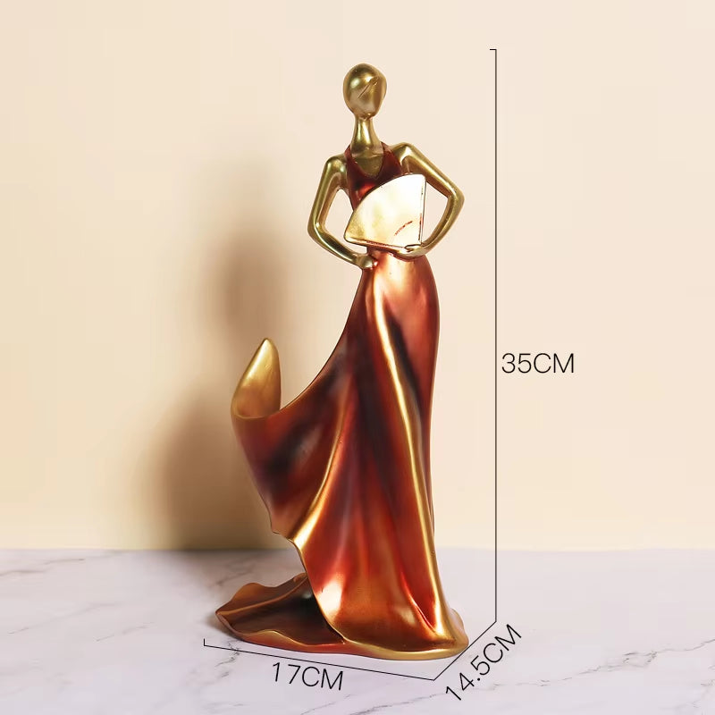 Women Skirt Wine Rack Crafts Statue, Luxurious Sculpture, Creative Figure Character Ornaments, Home Decor, Simple and Modern