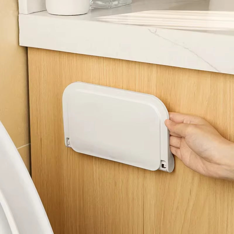 Folding Wall Mounted Shelf Saving Space Foldable Storage Rack Punch-Free Phone Holder Wifi Router Storage Tray Bathroomorganizer