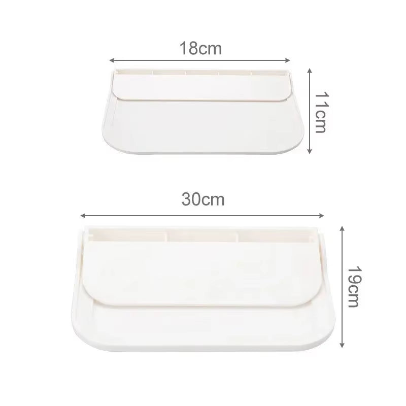 Folding Wall Mounted Shelf Saving Space Foldable Storage Rack Punch-Free Phone Holder Wifi Router Storage Tray Bathroomorganizer