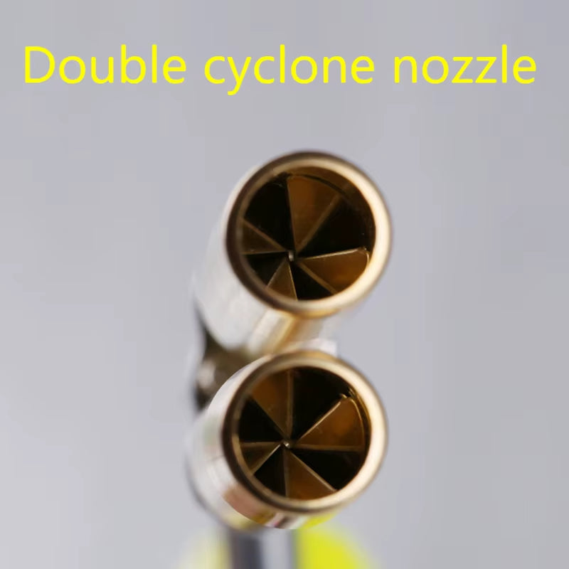 Double Tube Welding Torch Flame Gas Torch Lighter Butane Burner Outdoor Camping BBQ Ignition Flamethrower Grill Tool