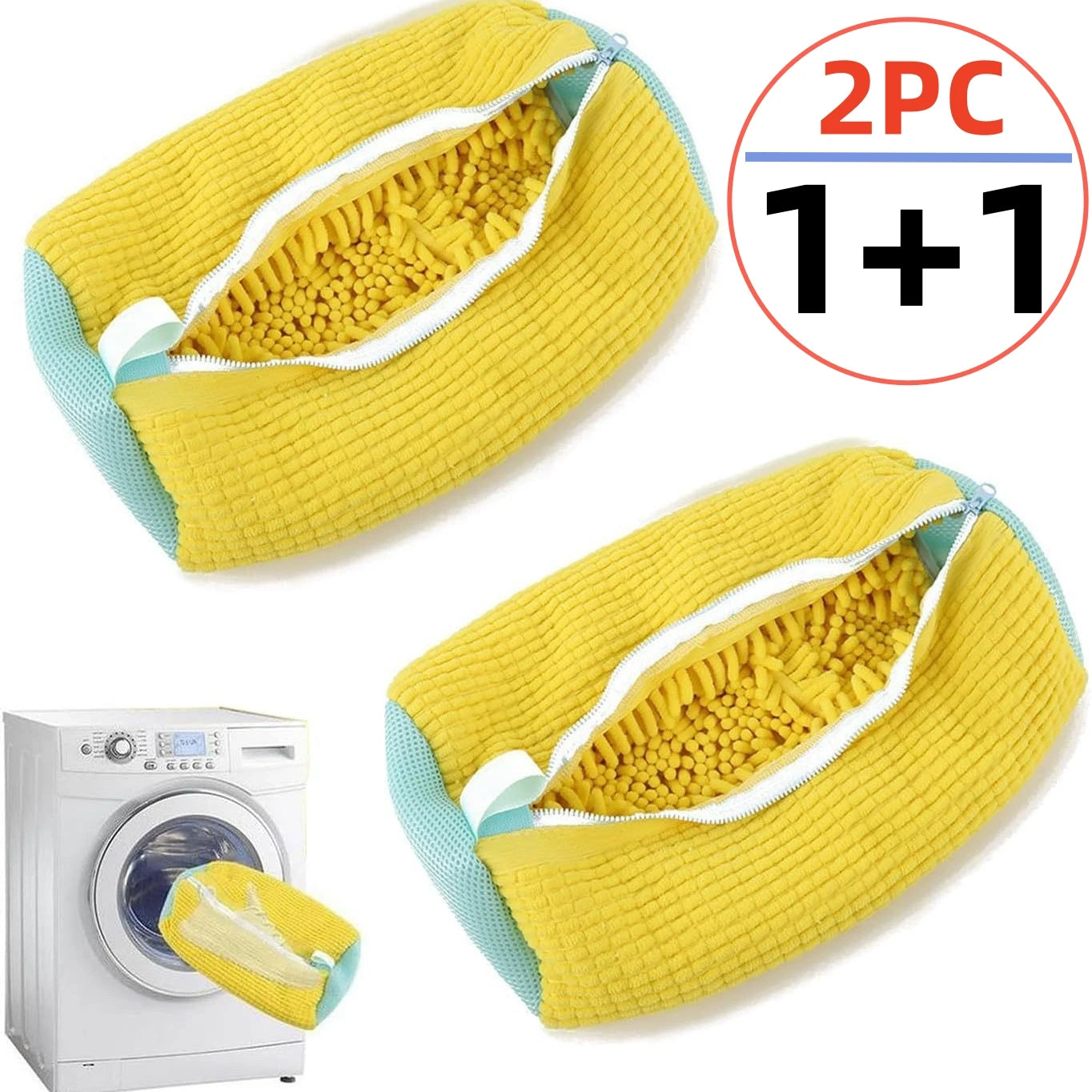 Cotton Washing Shoe Bag Set - Durable Laundry Organizer with Fluffy Fibers for Easy Dirt Removal and Anti-Deformation Protection