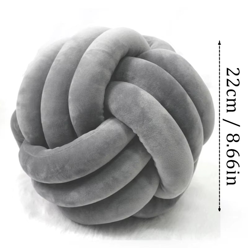 Knot Ball round Throw Pillows Home Decor Soft Couch Bench Cushion Velvet Knot Pillows on Lounge Chair Backrest Pad Throw Pillows