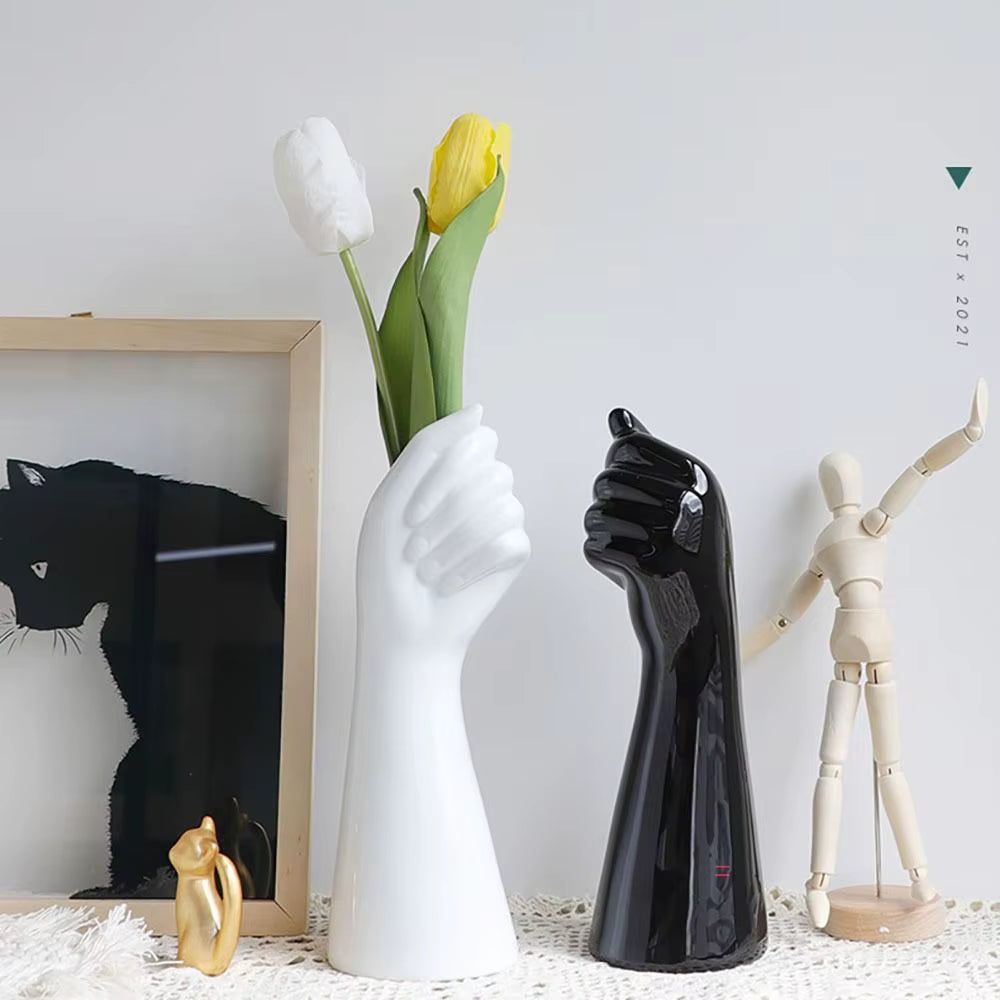 Human Body Flower Vase Delicate Vase Insertion Aesthetic Decorative Arm Body Ornament Home Decoration Resin Ceramic Vase Home