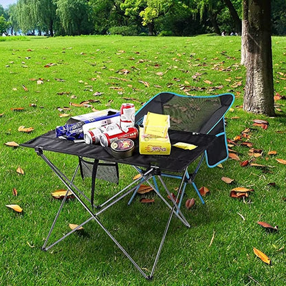 Ultralight Portable Folding Camping Table Compact Roll up Tables with Carrying Bag for Outdoor Camping Hiking Picnic