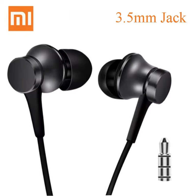 Original Xiaomi Piston 3 Earphone Bass Wired 3.5MM In-Ear Sport Headphone with Mic Headset for Phone Xiaomi Samsung Huawei