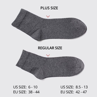 HSS 5/10 Pairs Men'S Cotton Blend Socks Black Business Men Socks Soft Breathable Summer Winter for Male Socks plus Size (6.5-14)