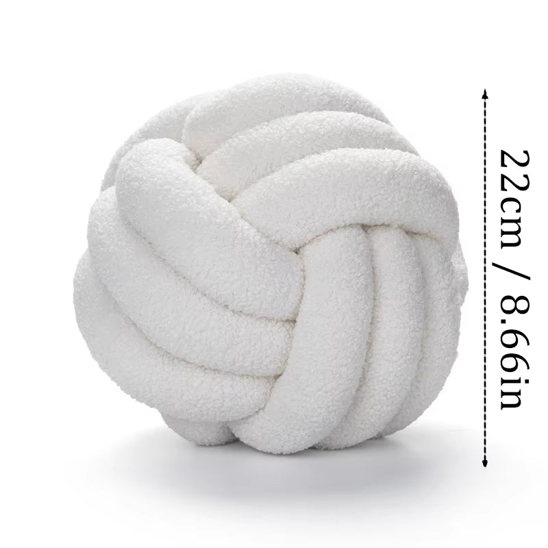 Knot Ball round Throw Pillows Home Decor Soft Couch Bench Cushion Velvet Knot Pillows on Lounge Chair Backrest Pad Throw Pillows