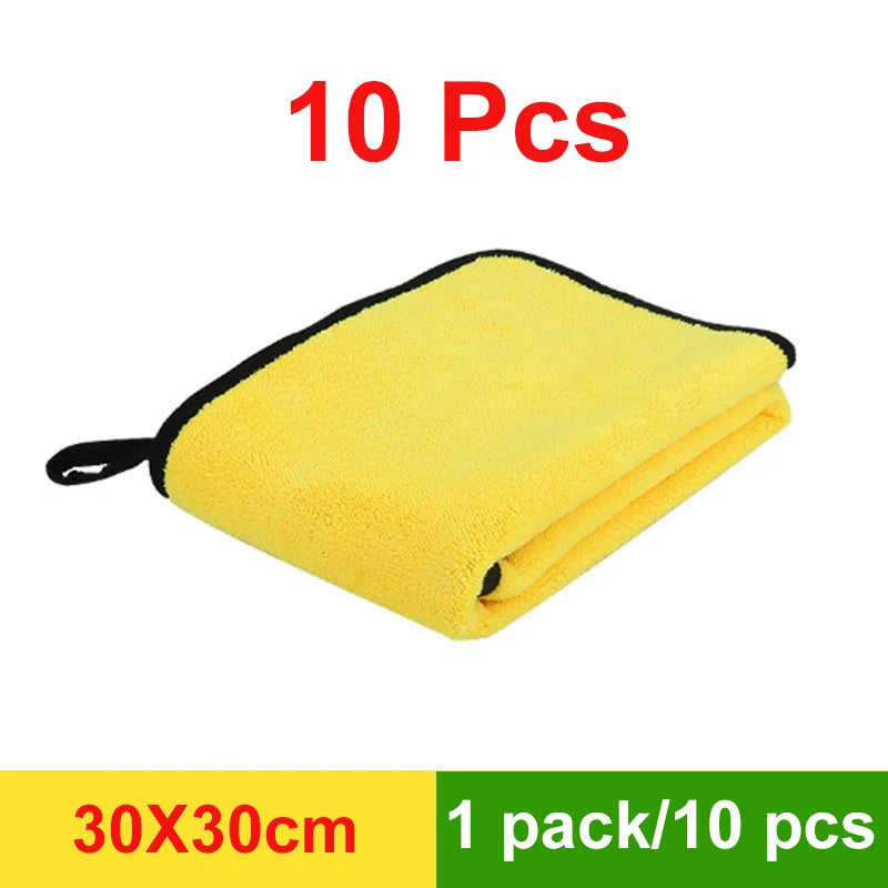 3/5/10 Pcs Extra Soft Car Wash Microfiber Towel Car Cleaning Drying Cloth Car Care Cloth Detailing Car Washtowel Never Scrat