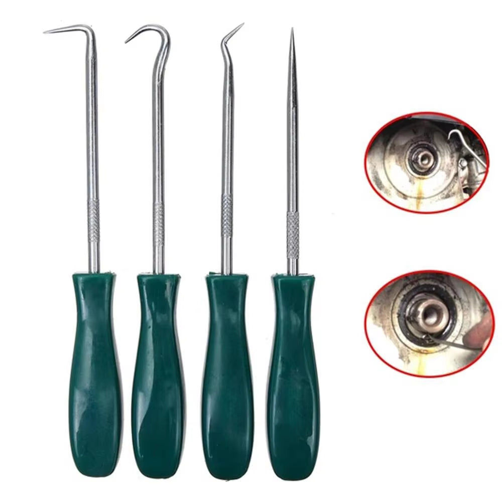 Hot Sale 4Pcs 135Mm Car Auto Vehicle Oil Seal Screwdrivers Set O-Ring Seal Gasket Puller Remover Pick Hooks Repair Tools for Car