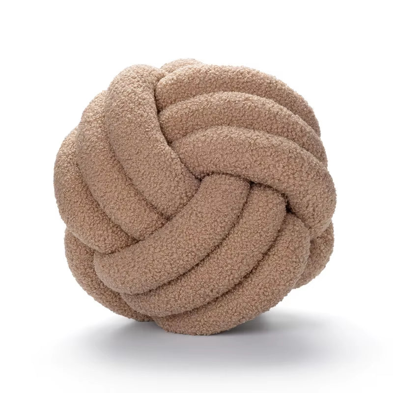 Knot Ball round Throw Pillows Home Decor Soft Couch Bench Cushion Velvet Knot Pillows on Lounge Chair Backrest Pad Throw Pillows