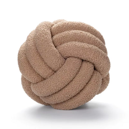 Knot Ball round Throw Pillows Home Decor Soft Couch Bench Cushion Velvet Knot Pillows on Lounge Chair Backrest Pad Throw Pillows