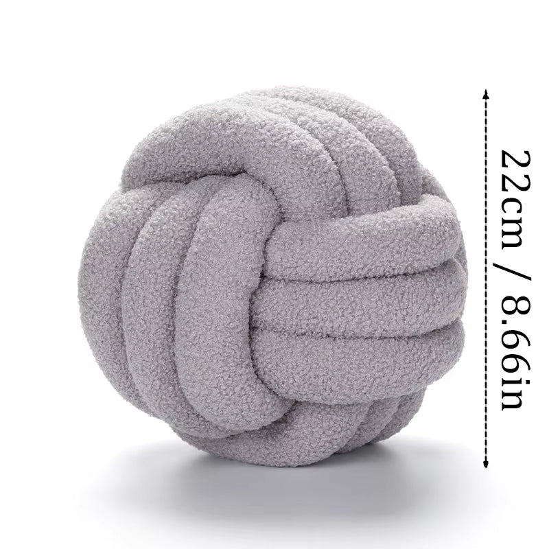 Knot Ball round Throw Pillows Home Decor Soft Couch Bench Cushion Velvet Knot Pillows on Lounge Chair Backrest Pad Throw Pillows