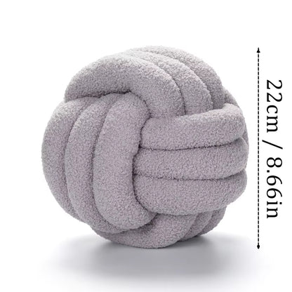 Knot Ball round Throw Pillows Home Decor Soft Couch Bench Cushion Velvet Knot Pillows on Lounge Chair Backrest Pad Throw Pillows