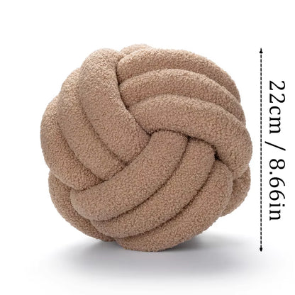 Knot Ball round Throw Pillows Home Decor Soft Couch Bench Cushion Velvet Knot Pillows on Lounge Chair Backrest Pad Throw Pillows