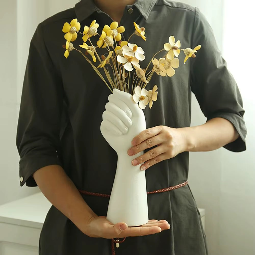 Human Body Flower Vase Delicate Vase Insertion Aesthetic Decorative Arm Body Ornament Home Decoration Resin Ceramic Vase Home